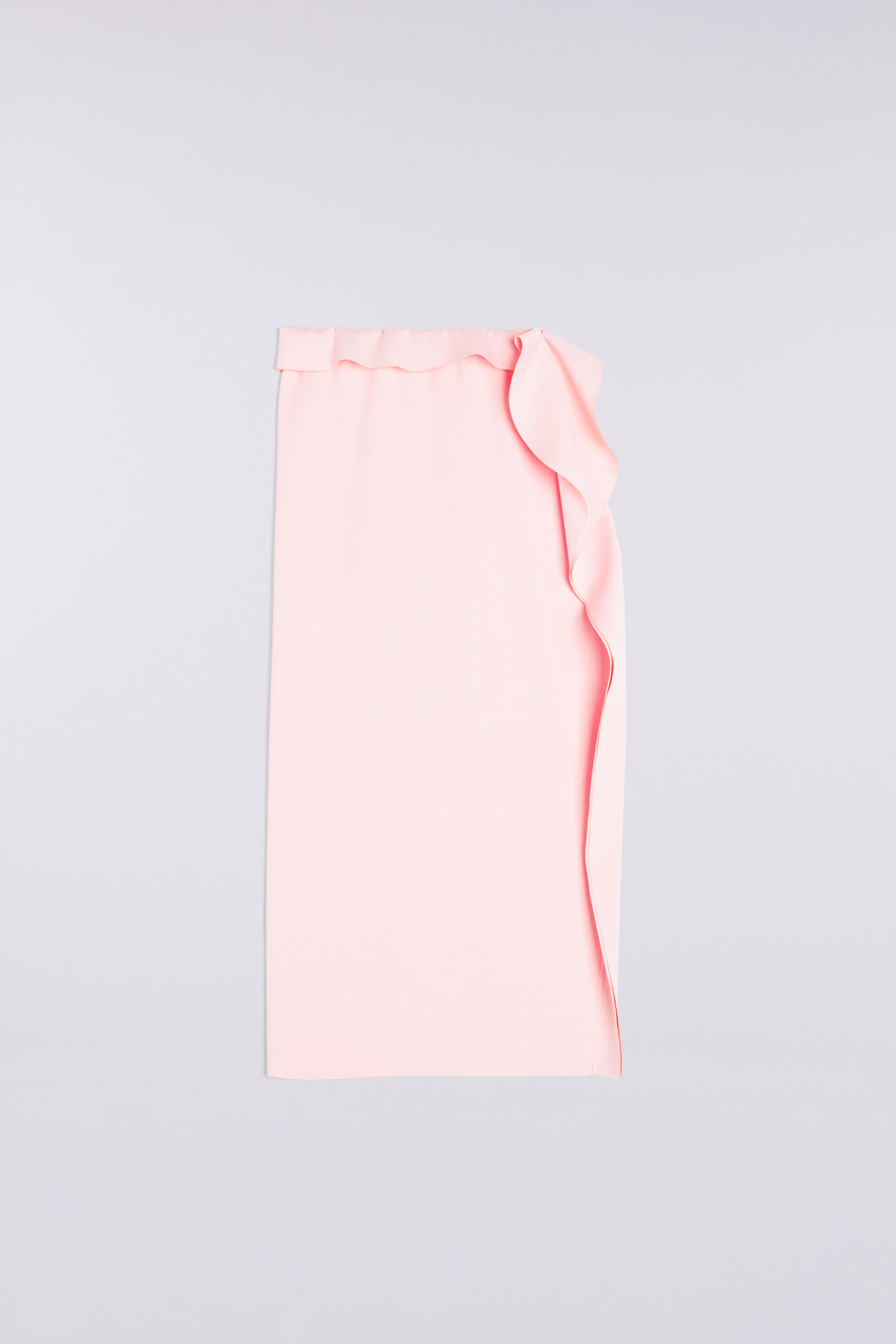 Ruffle Midi Skirt Pink