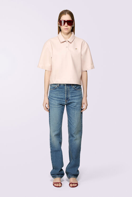 Angels Patch Polo Shirt Pink