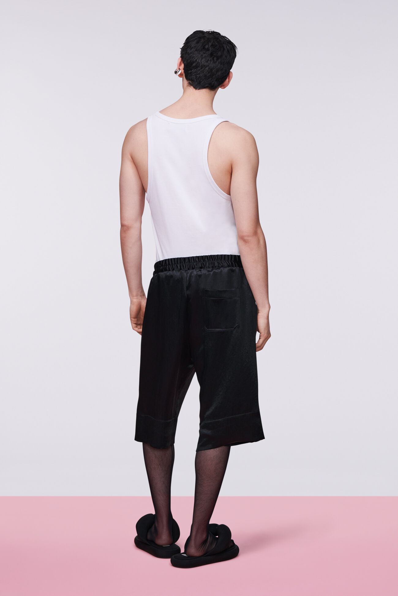 Bermuda Satin Shorts Black