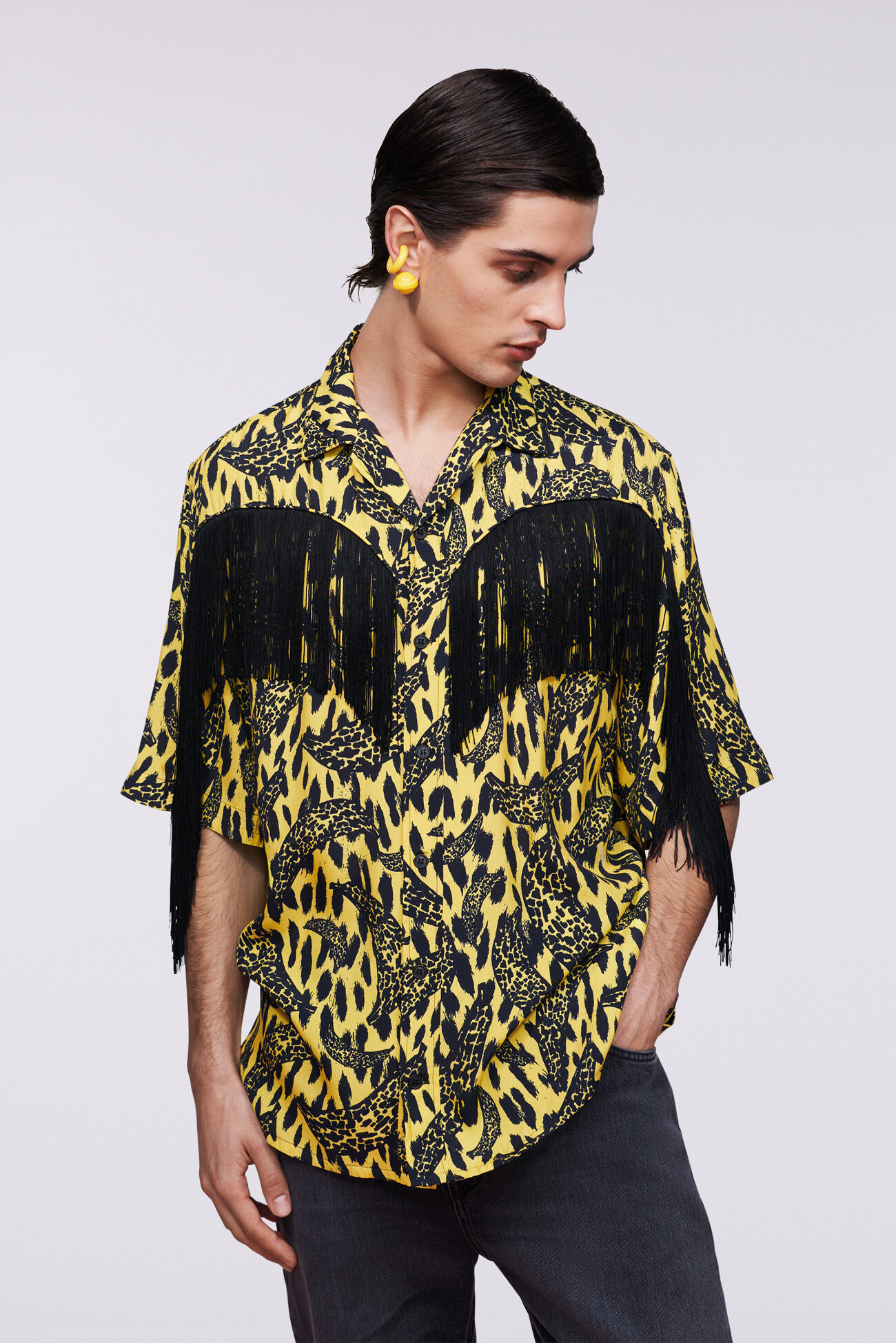 Banimalier Fringe Shirt Yellow
