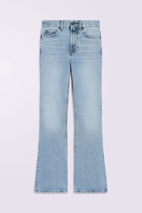 Unisex Heart Flare Jeans Light Blue