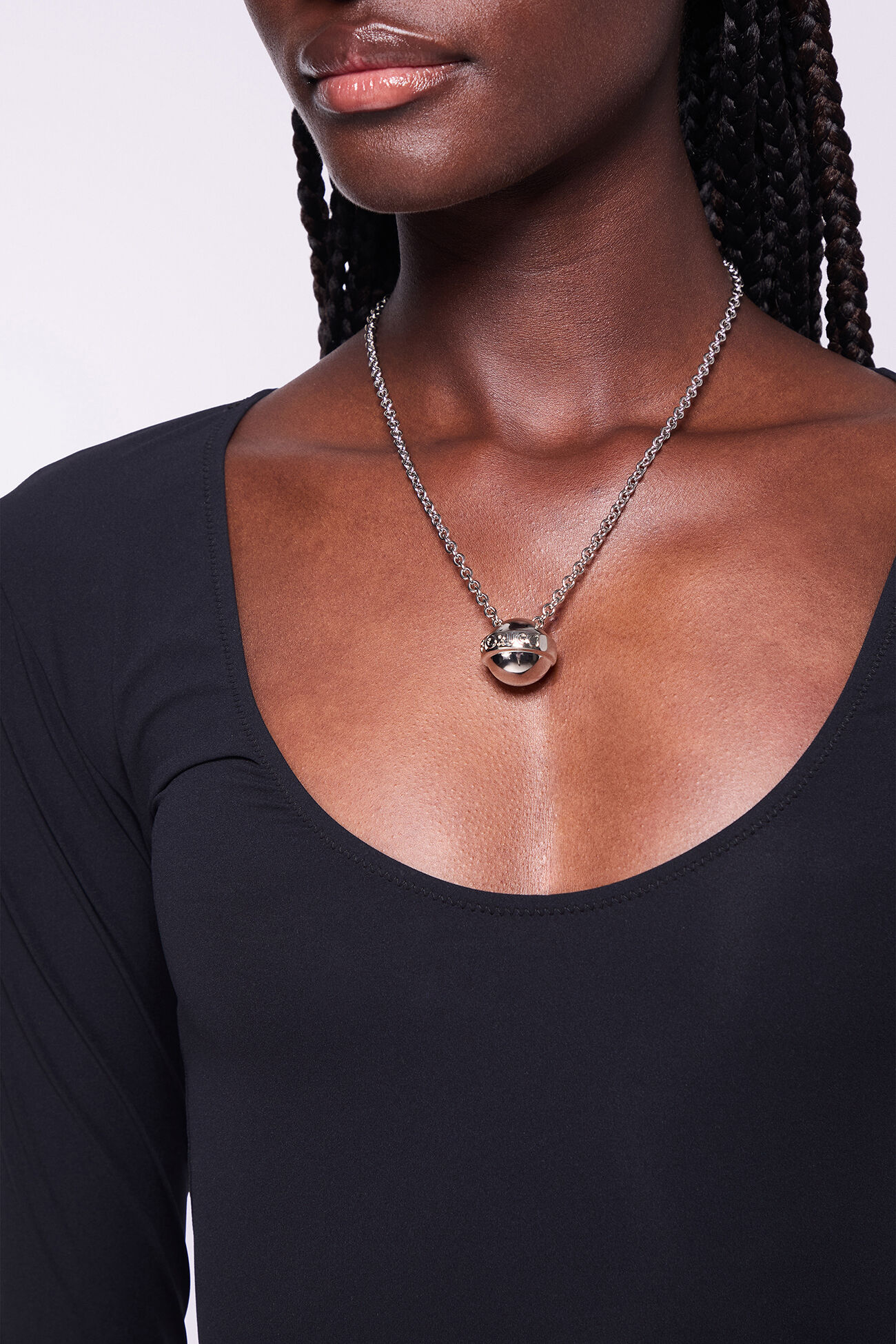 Lollipop Necklace Silver