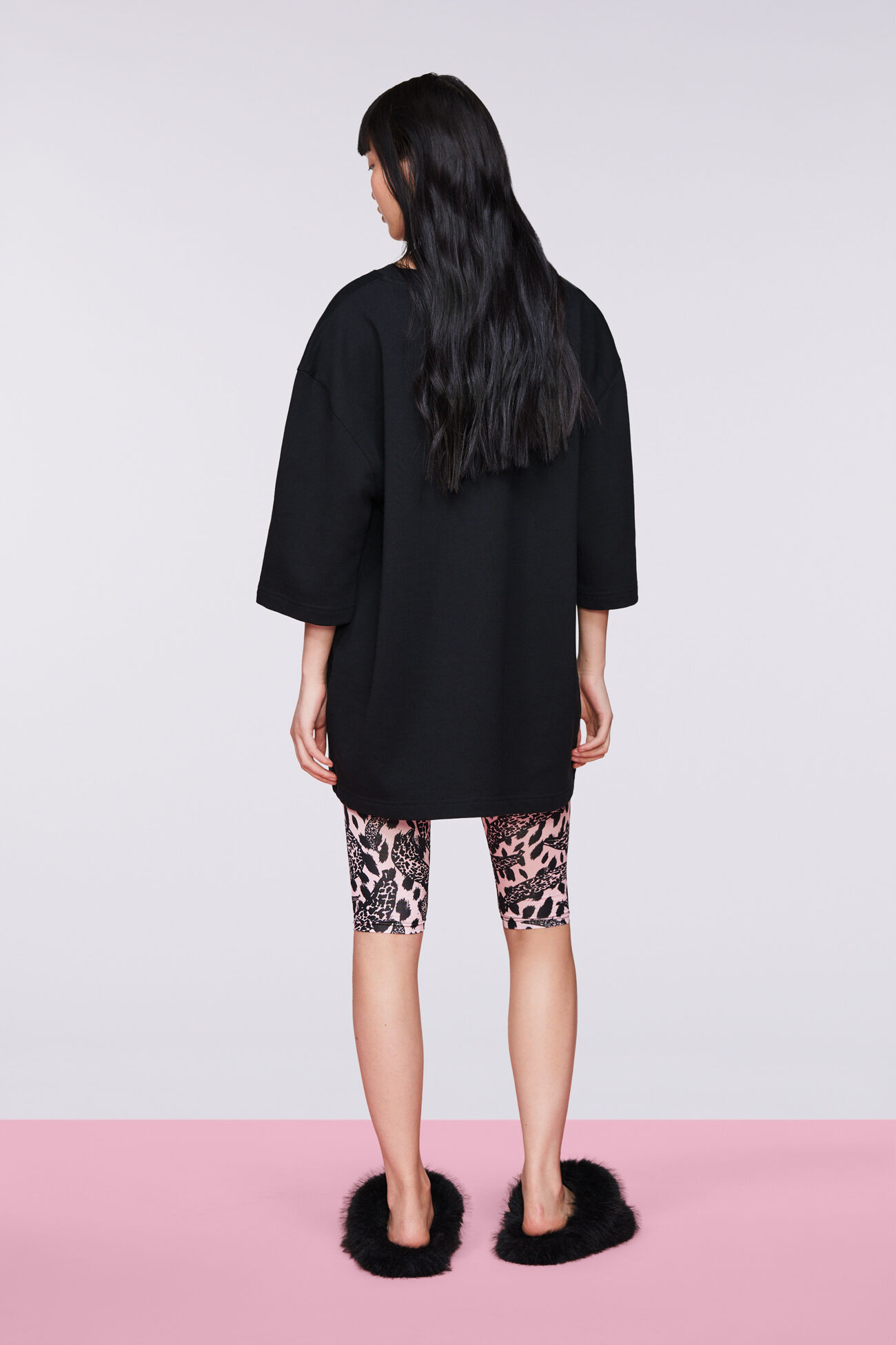 Banimalier Print Biker Shorts Black