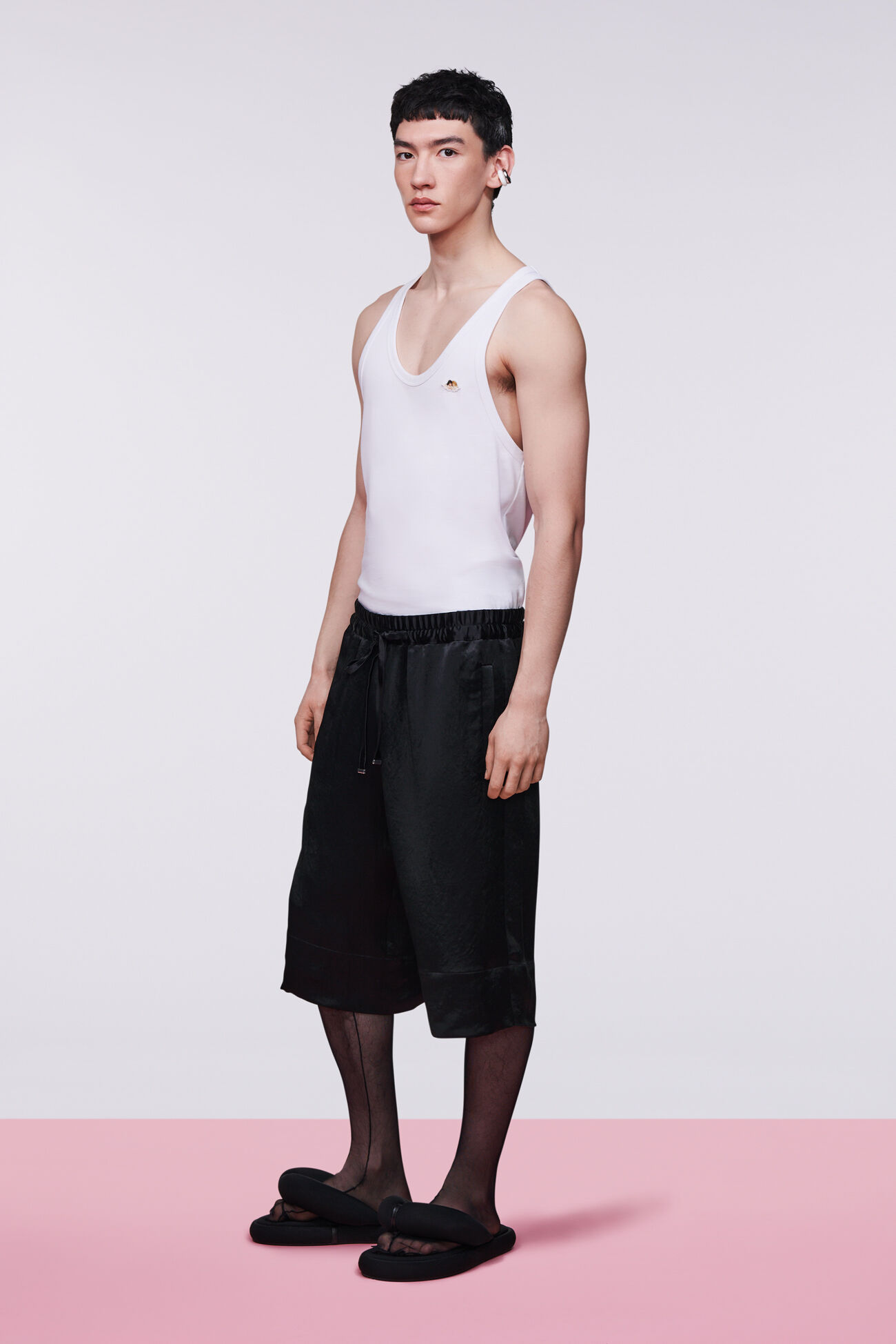 Bermuda Satin Shorts Black
