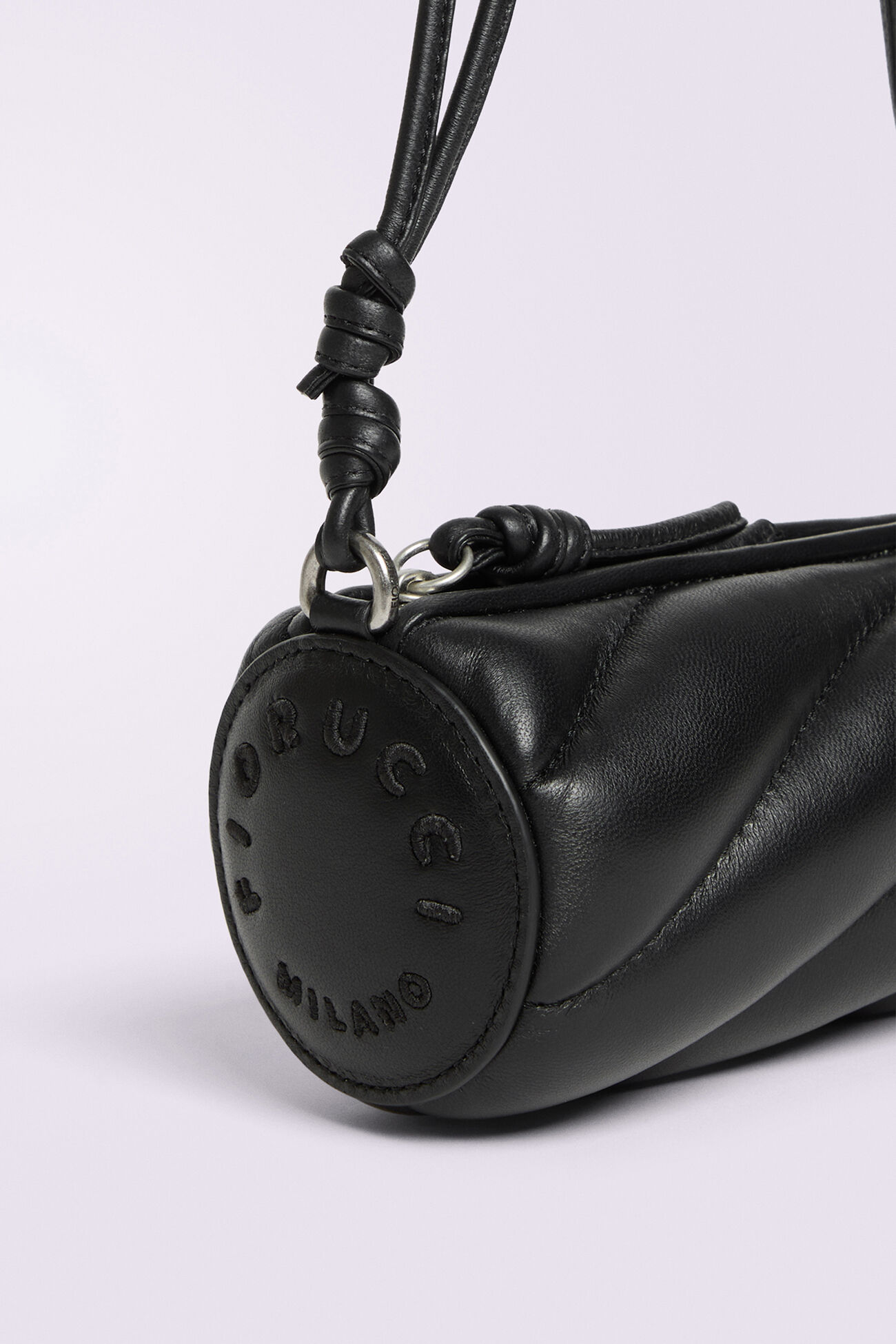 Mella Leather Micro Bag Black