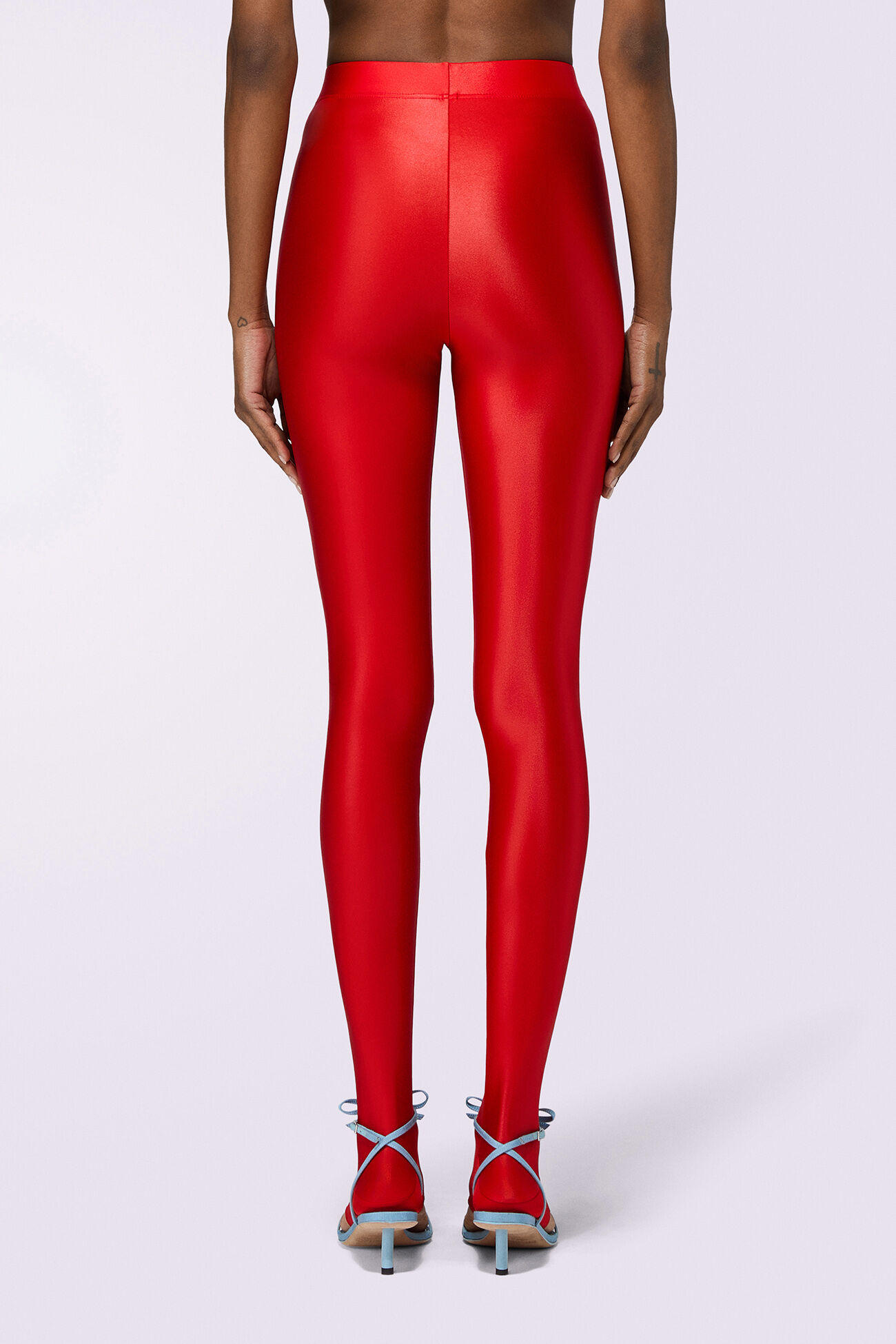 Semi-Footed Leggings Red