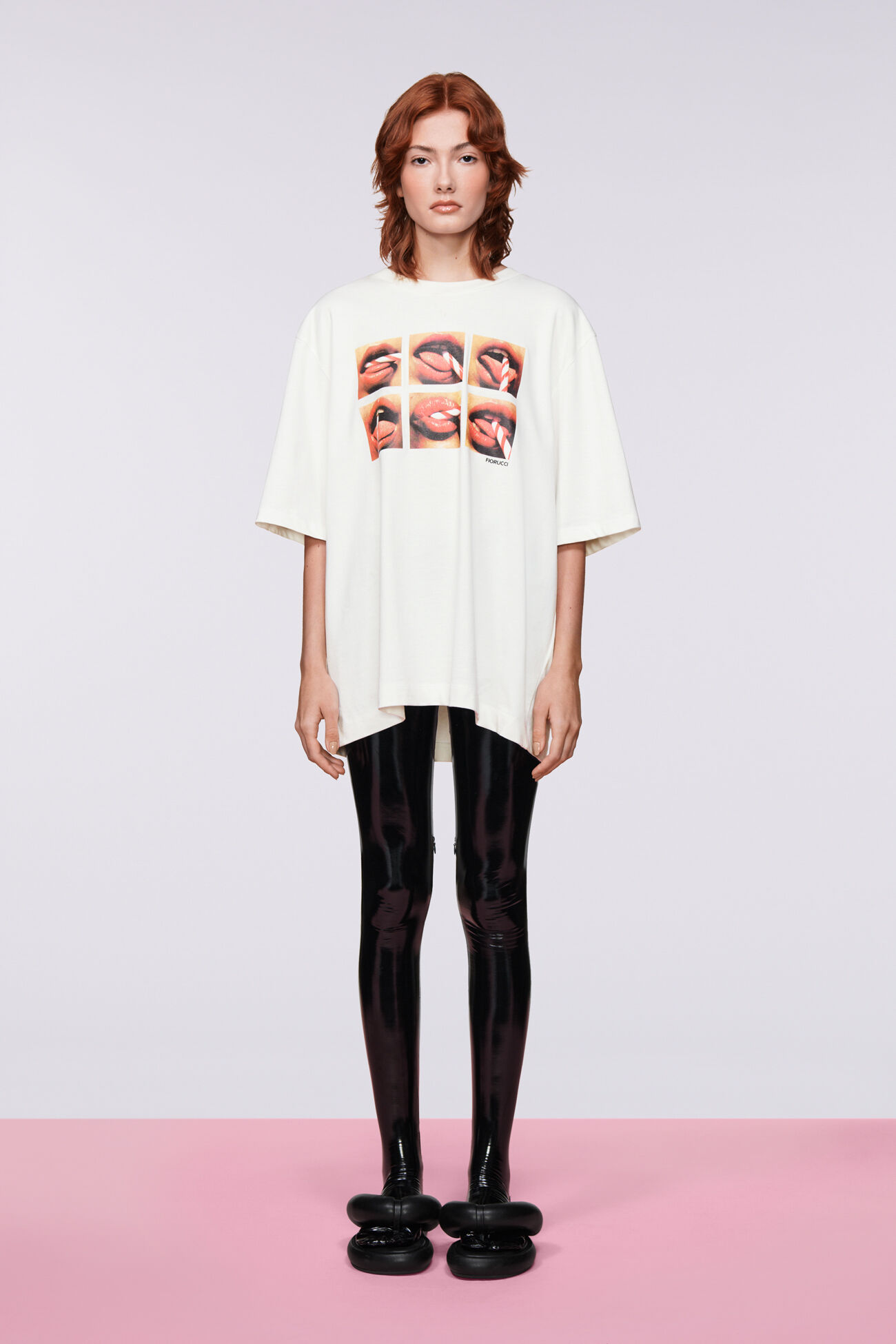 Unisex Mouth Graphic T-Shirt White