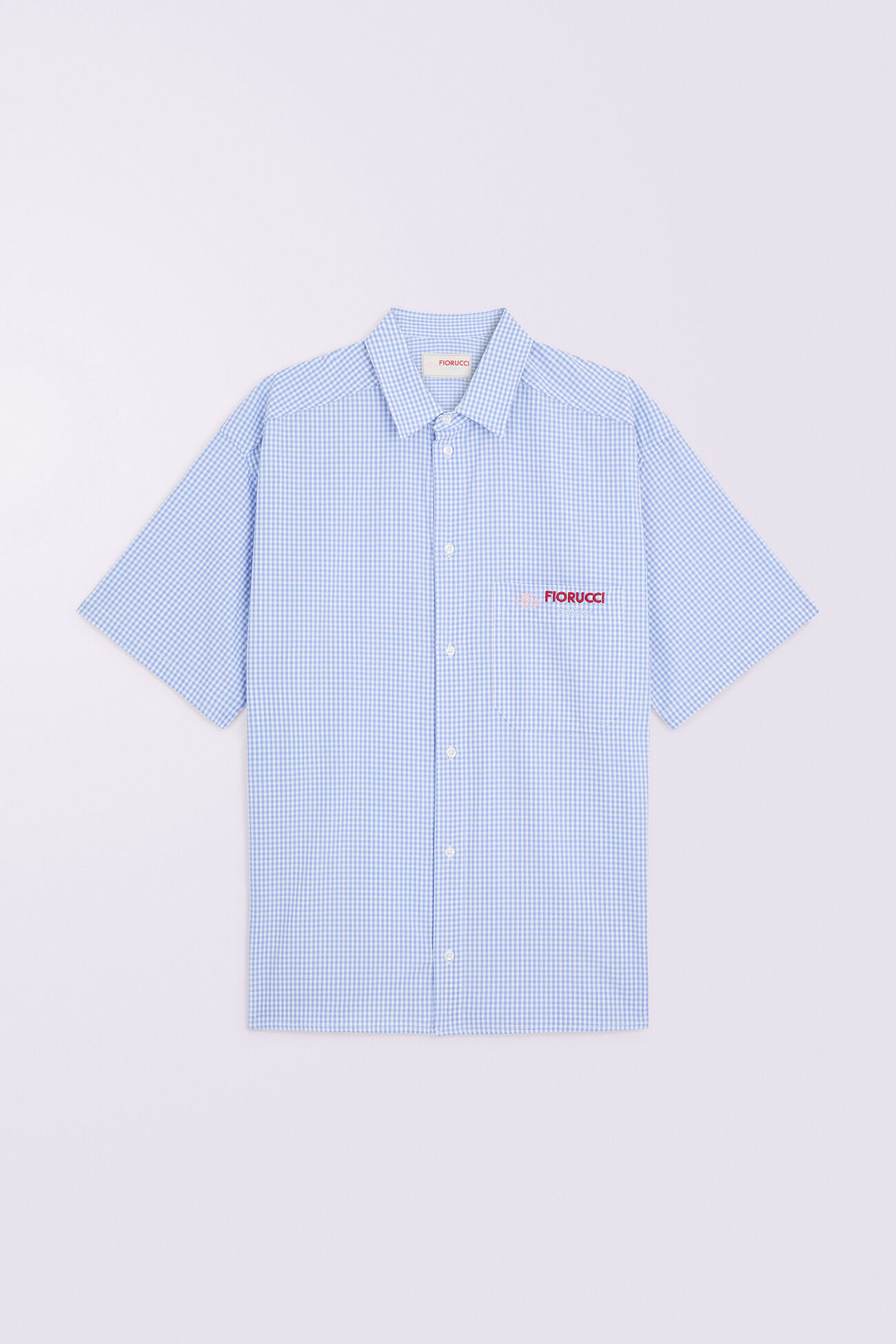 Gingham Logo Shirt Blue