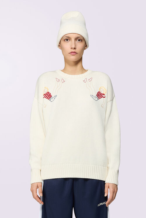Pin Up Knit Jumper Off White