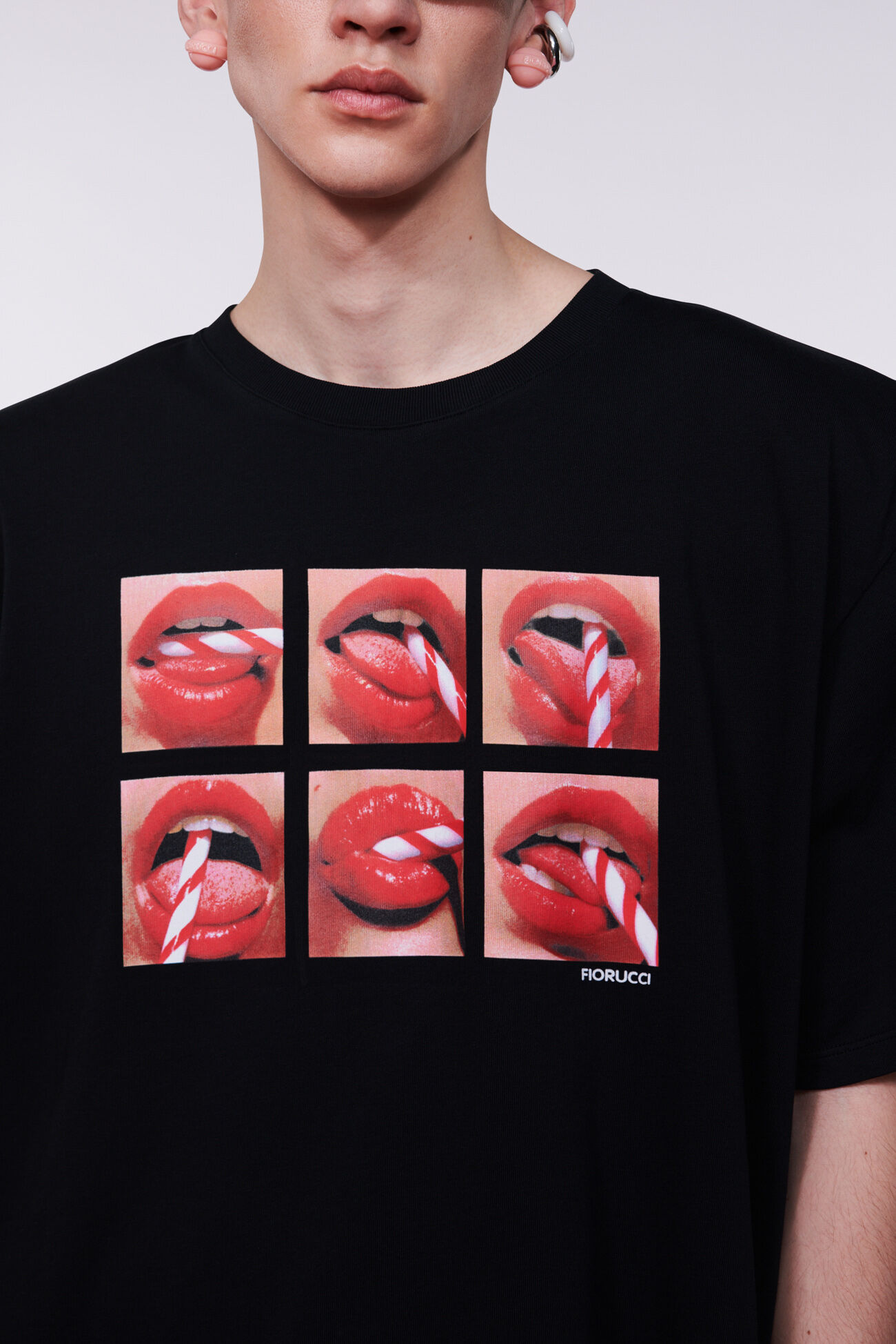 Mouth Graphic T-Shirt Black