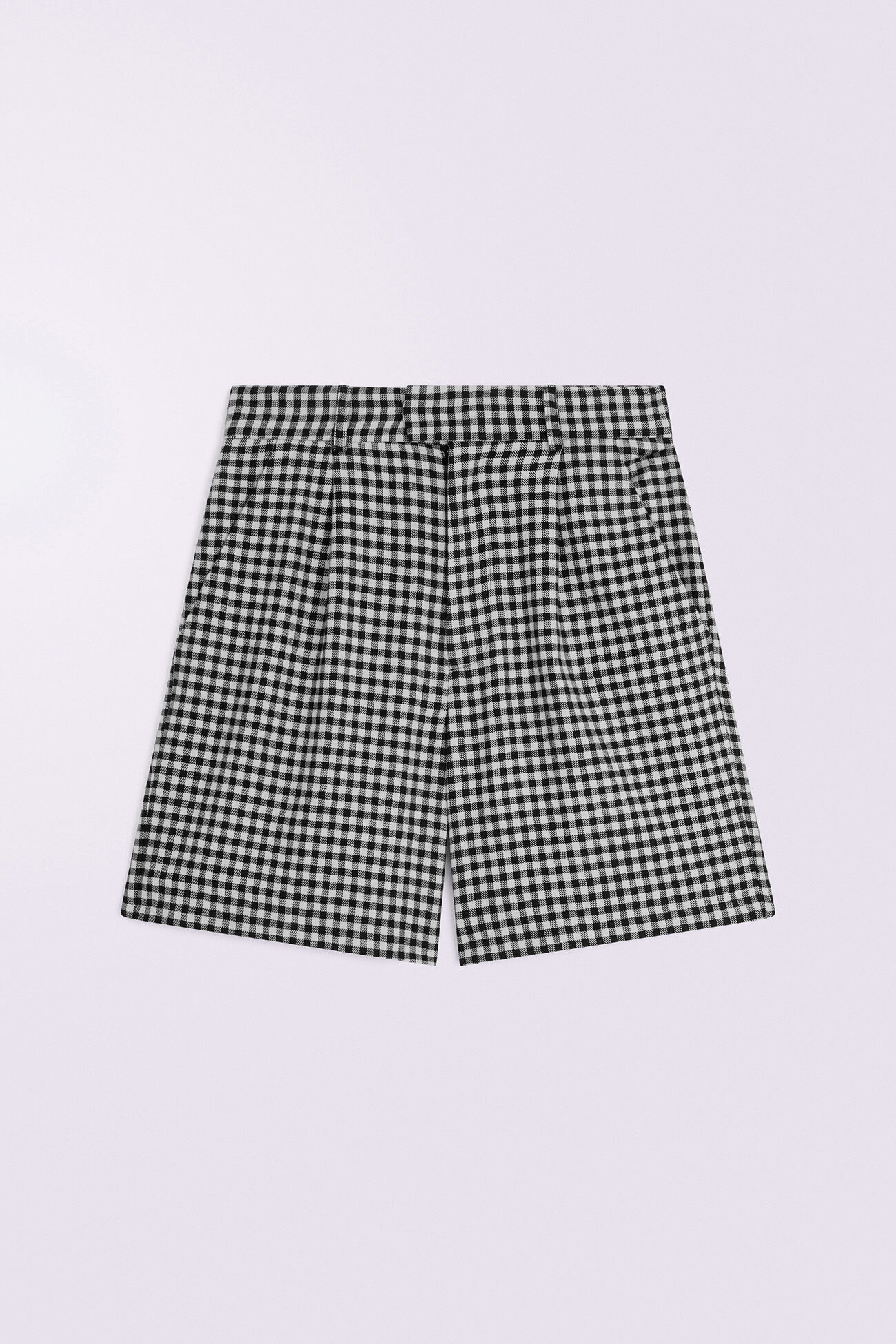 Gingham Bermuda Shorts Black