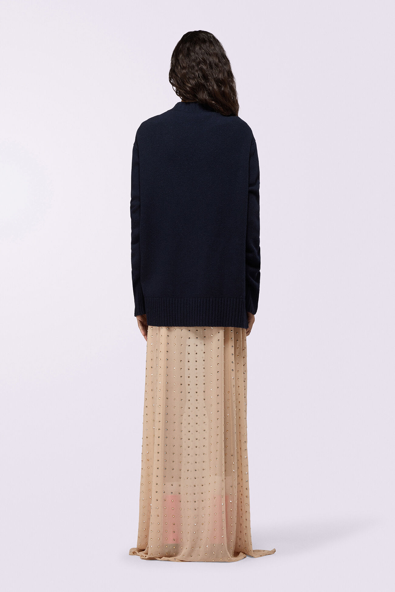 Angels Patch Oversized Cardigan Navy