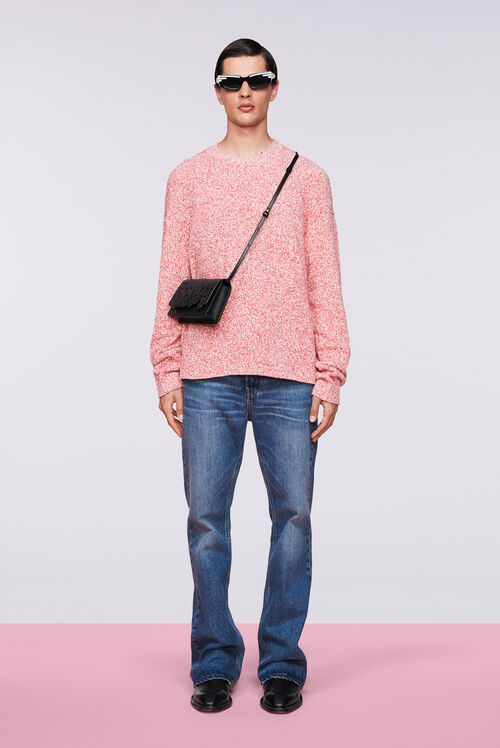 Melange Knit Jumper Red
