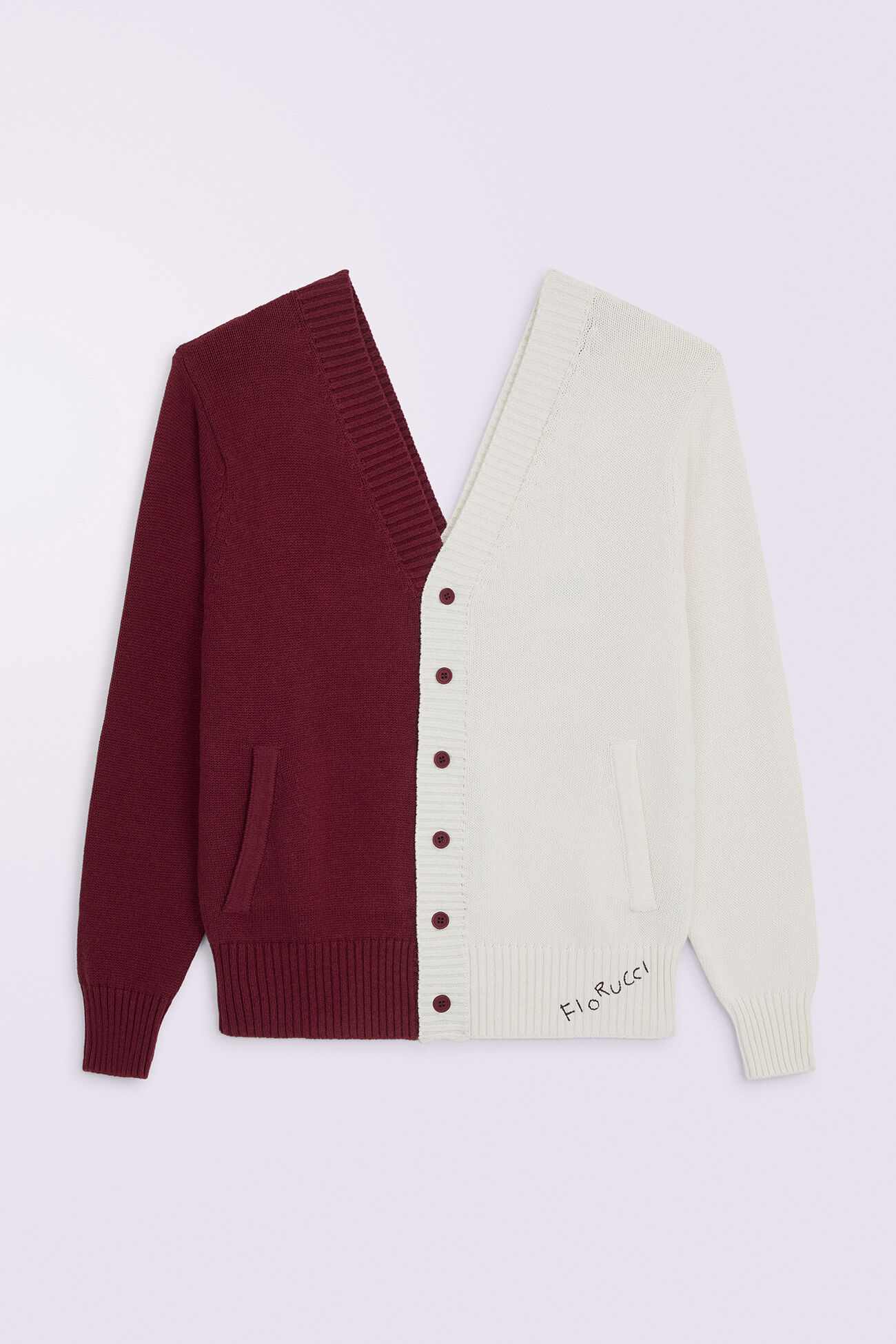 Open Back Knit Cardigan Red