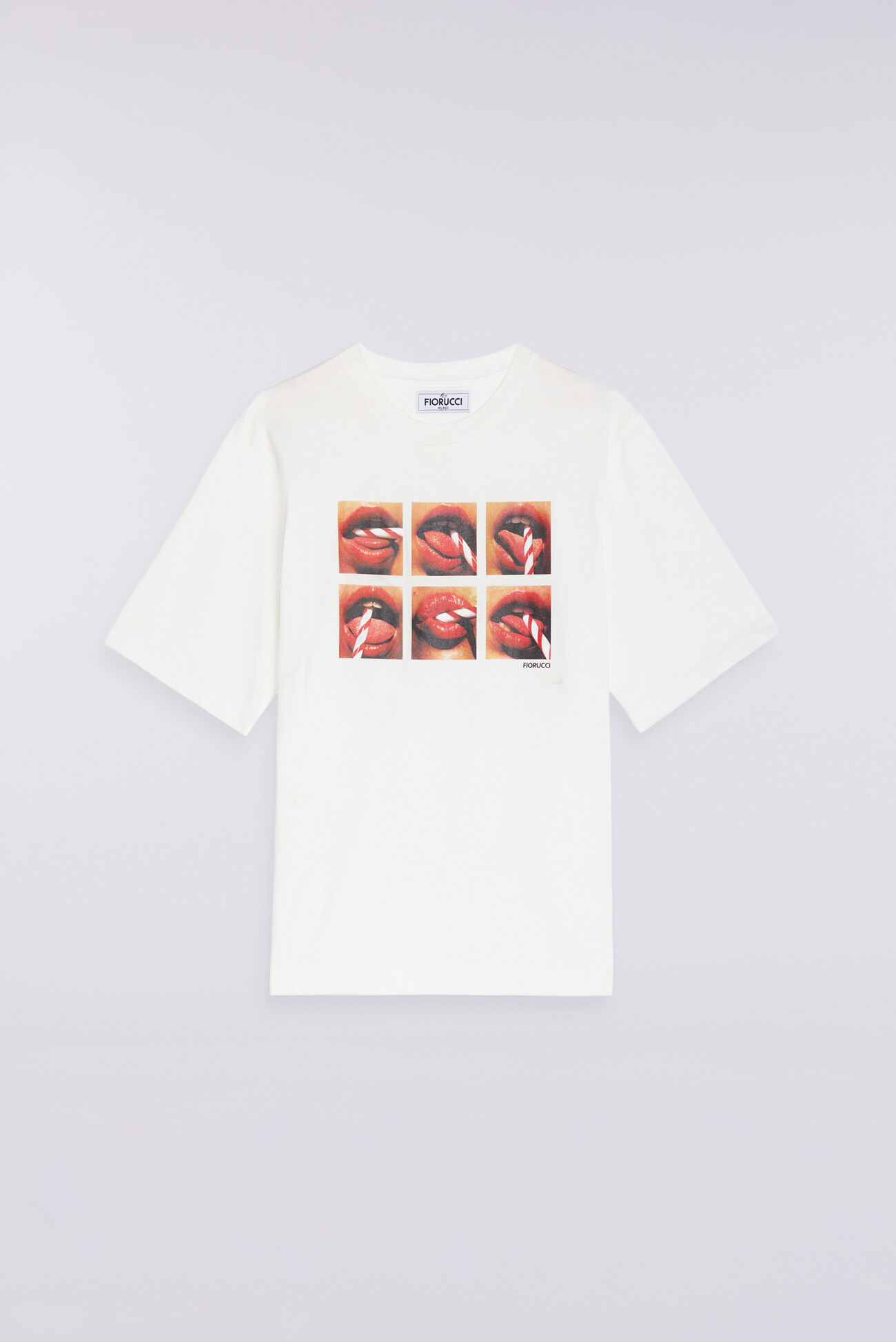 Unisex Mouth Graphic T-Shirt White
