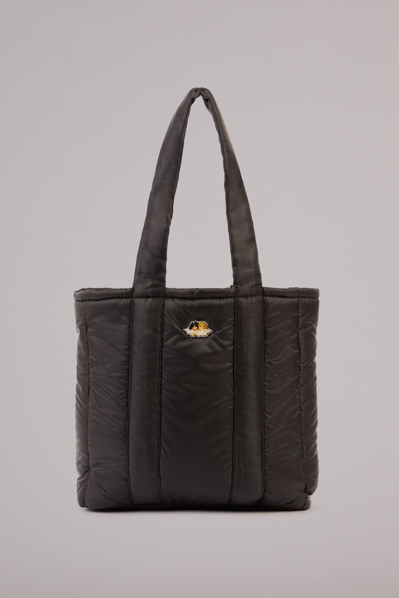 Icon Angels Puffer Tote Bag Black