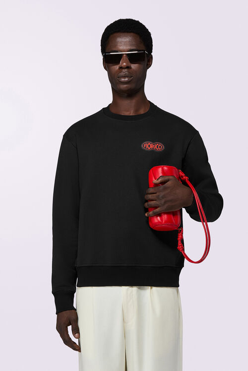 Fish Eye Logo Patch Regular Sweatshirt Black