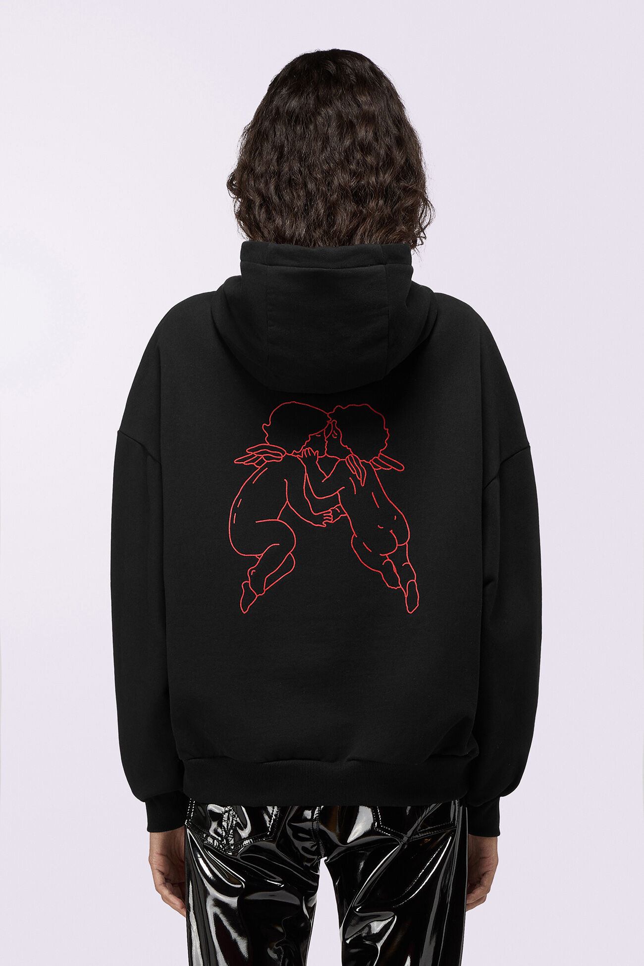 Kissing Angels Love Relaxed Hoodie Black