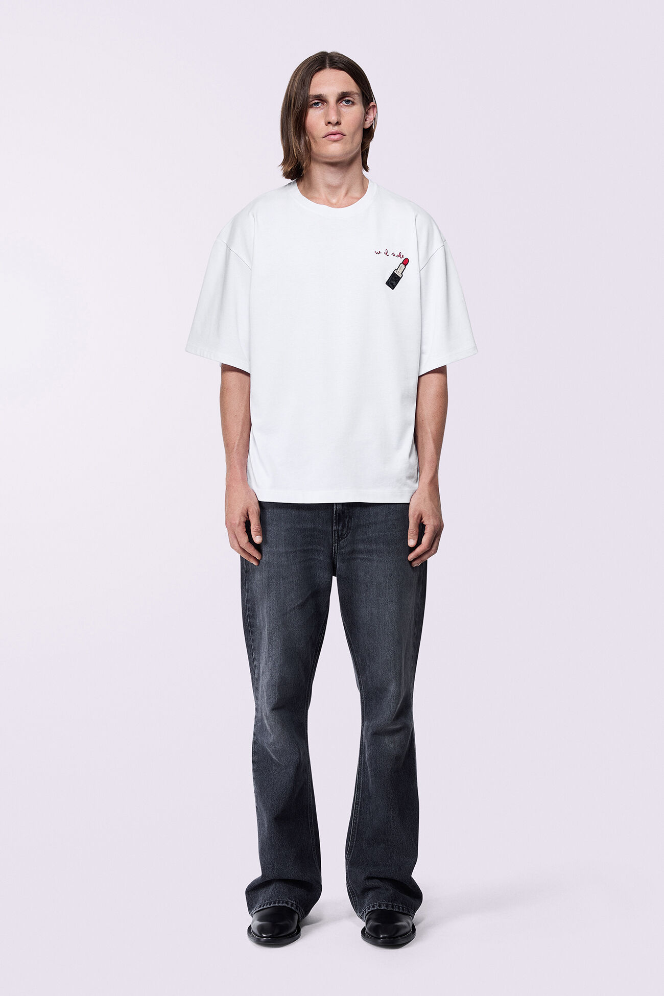 Lipstick Patch T-Shirt White