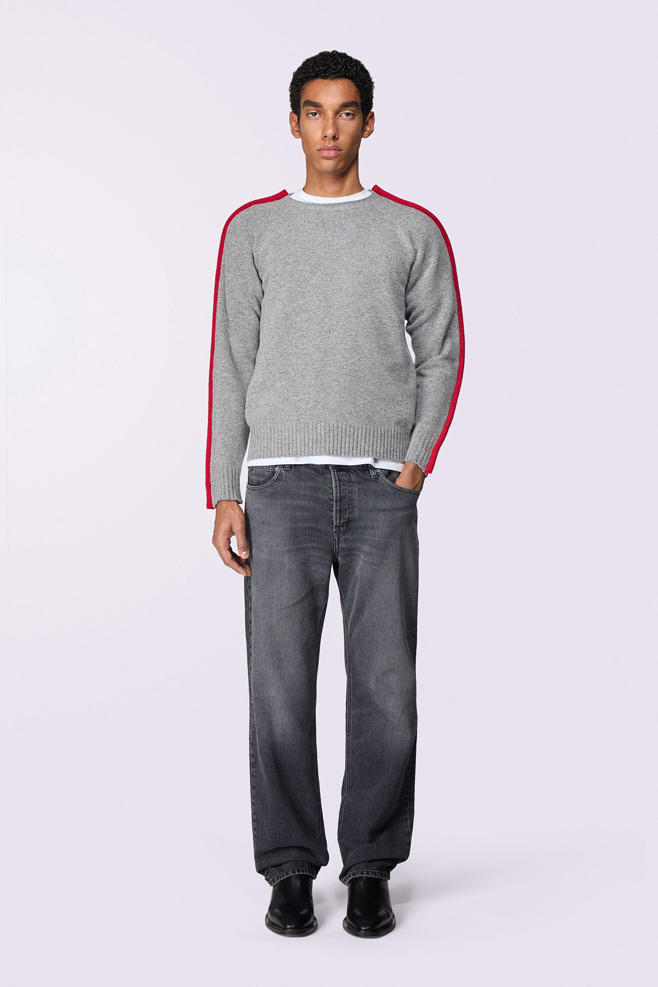 Unisex Puff Knit Jumper Grey