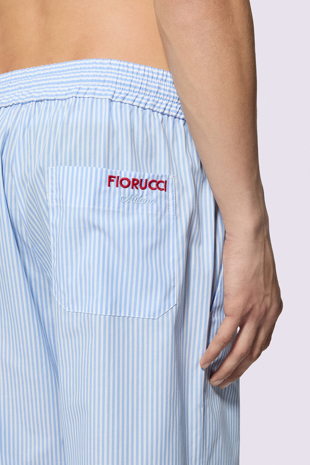 Unisex Logo Stripe Trousers Blue