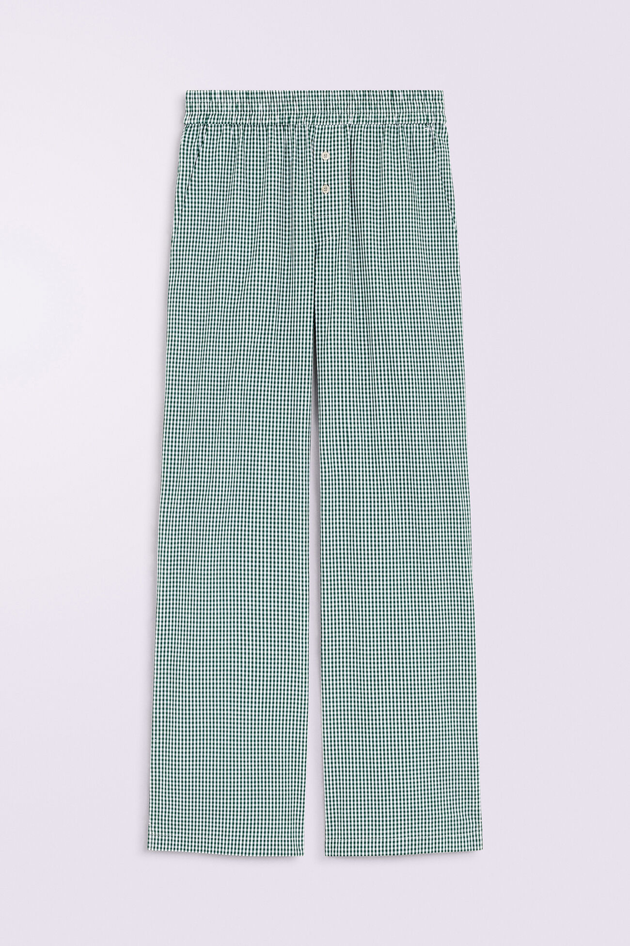 Gingham Logo Trousers Green