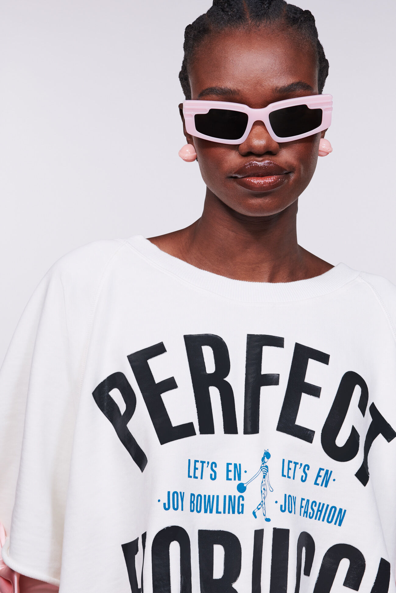 Perfect Fiorucci Crop Sweatshirt White