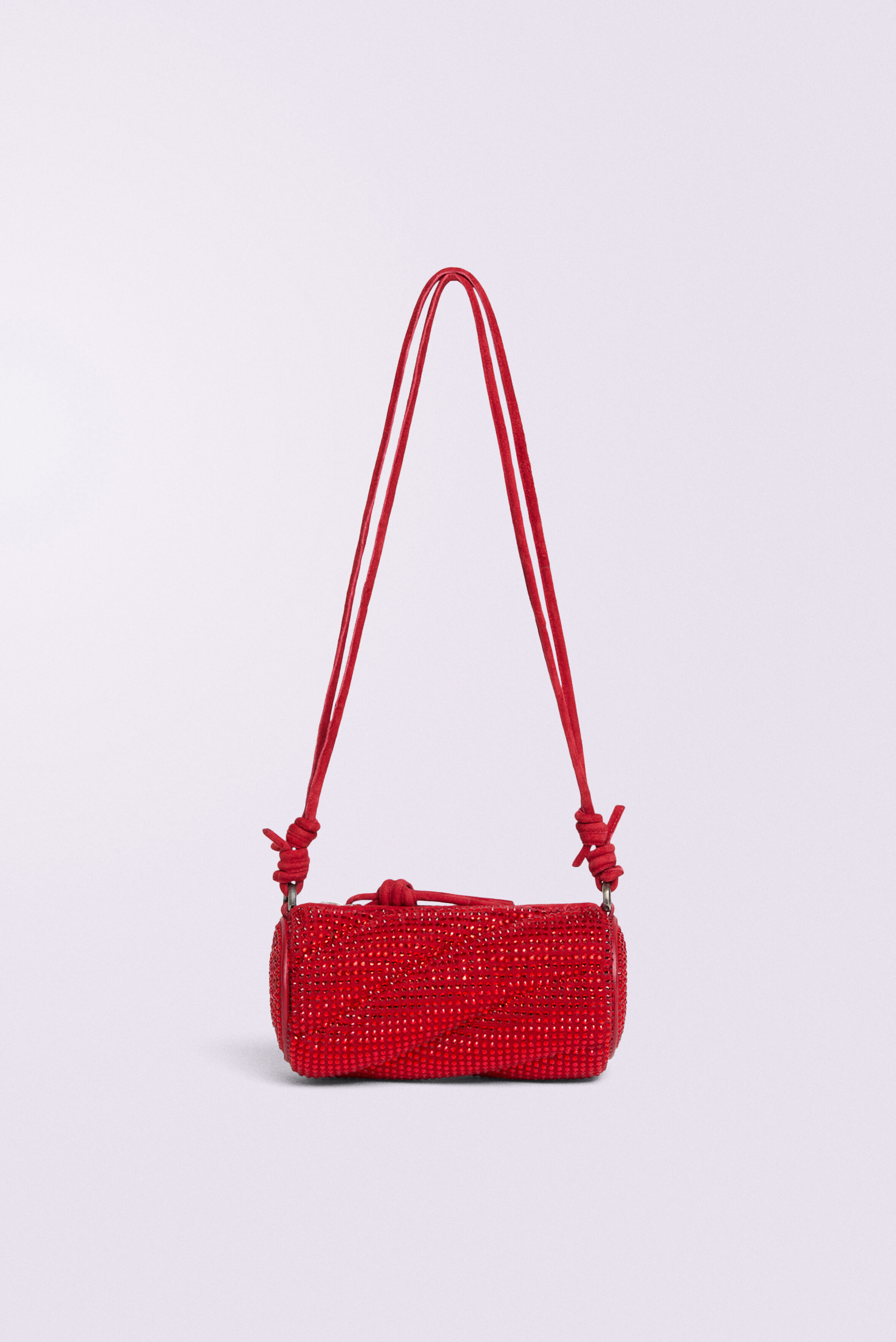 Mella Rhinestone Micro Bag Red