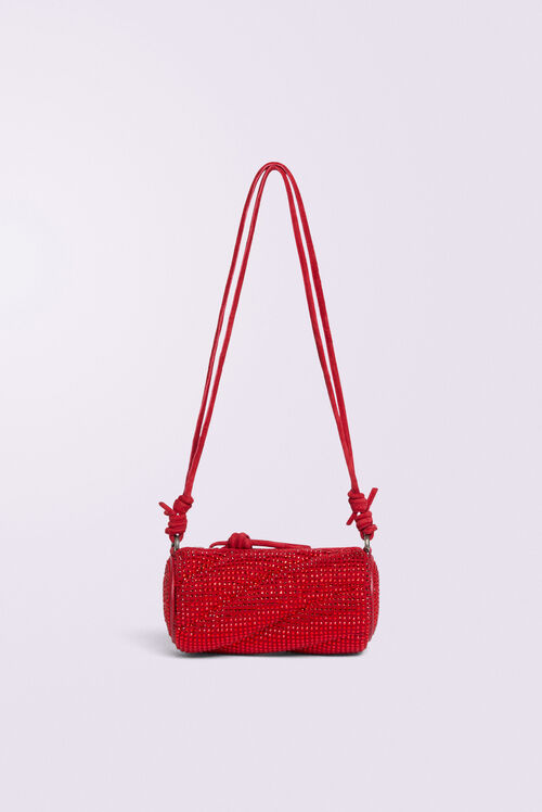 Mella Rhinestone Micro Bag Red