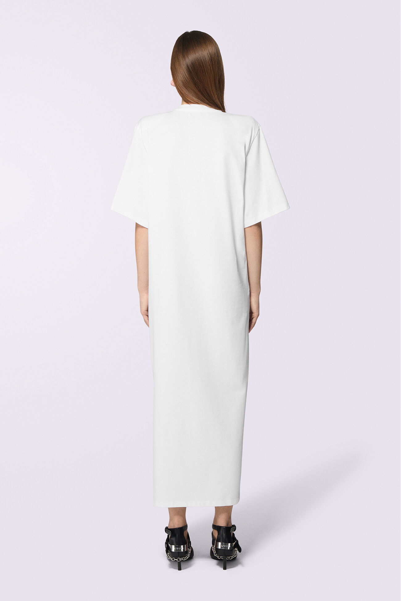 Lollipop Mouth Maxi T-Dress White
