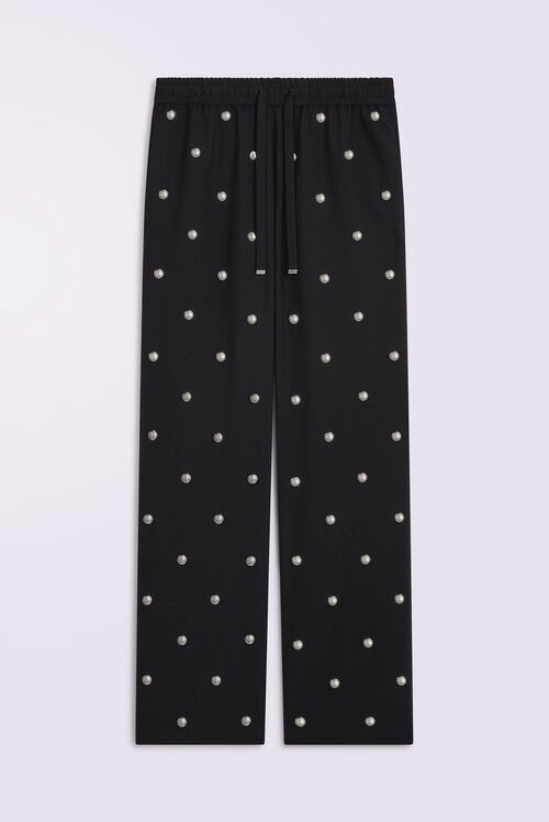 Unisex Stud Trousers Black