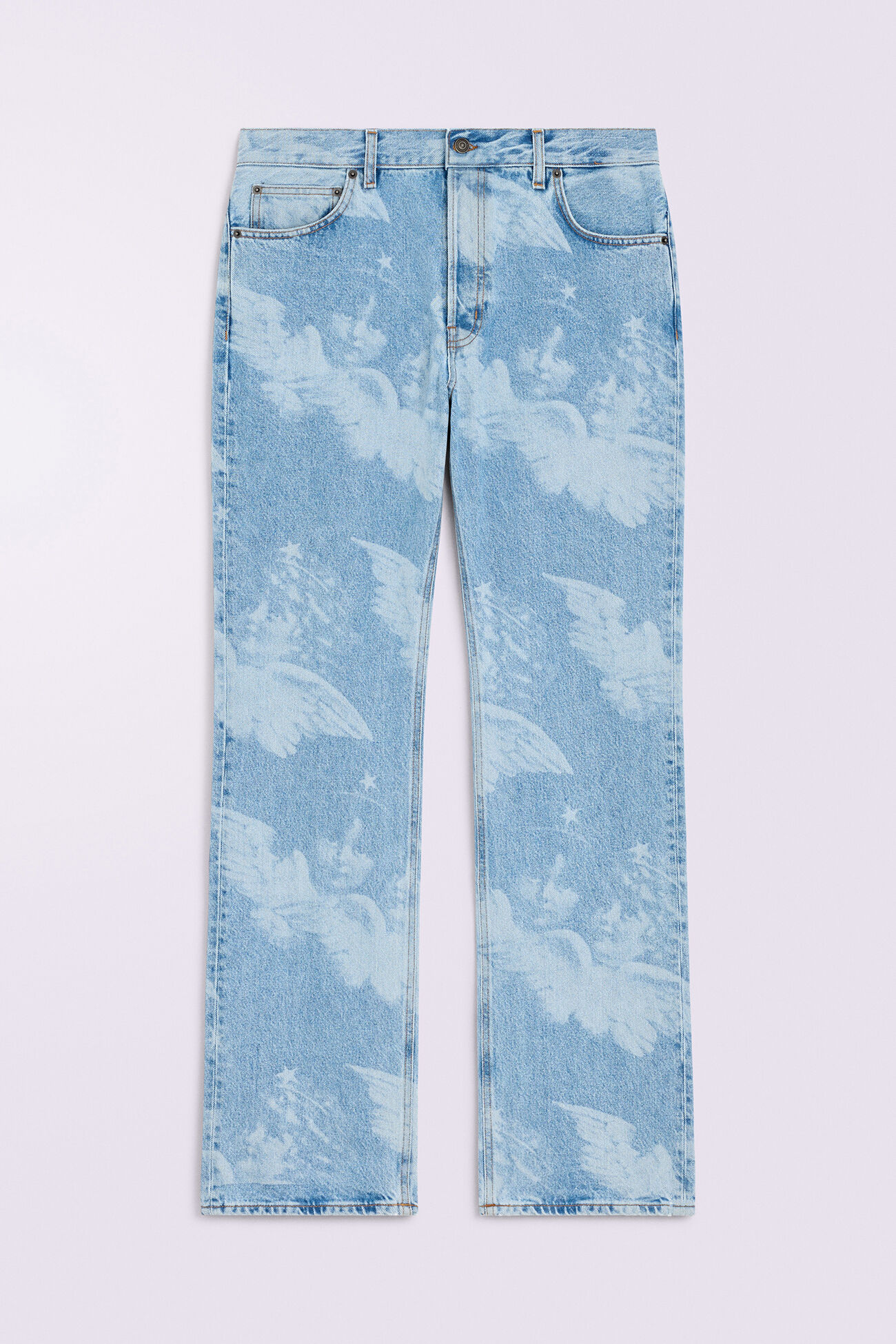 Unisex Angels Straight Fit Jeans Light Blue
