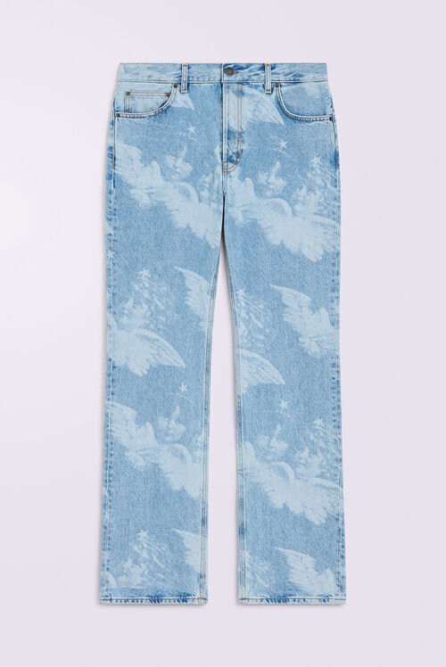 Unisex Angels Straight Fit Jeans Light Blue