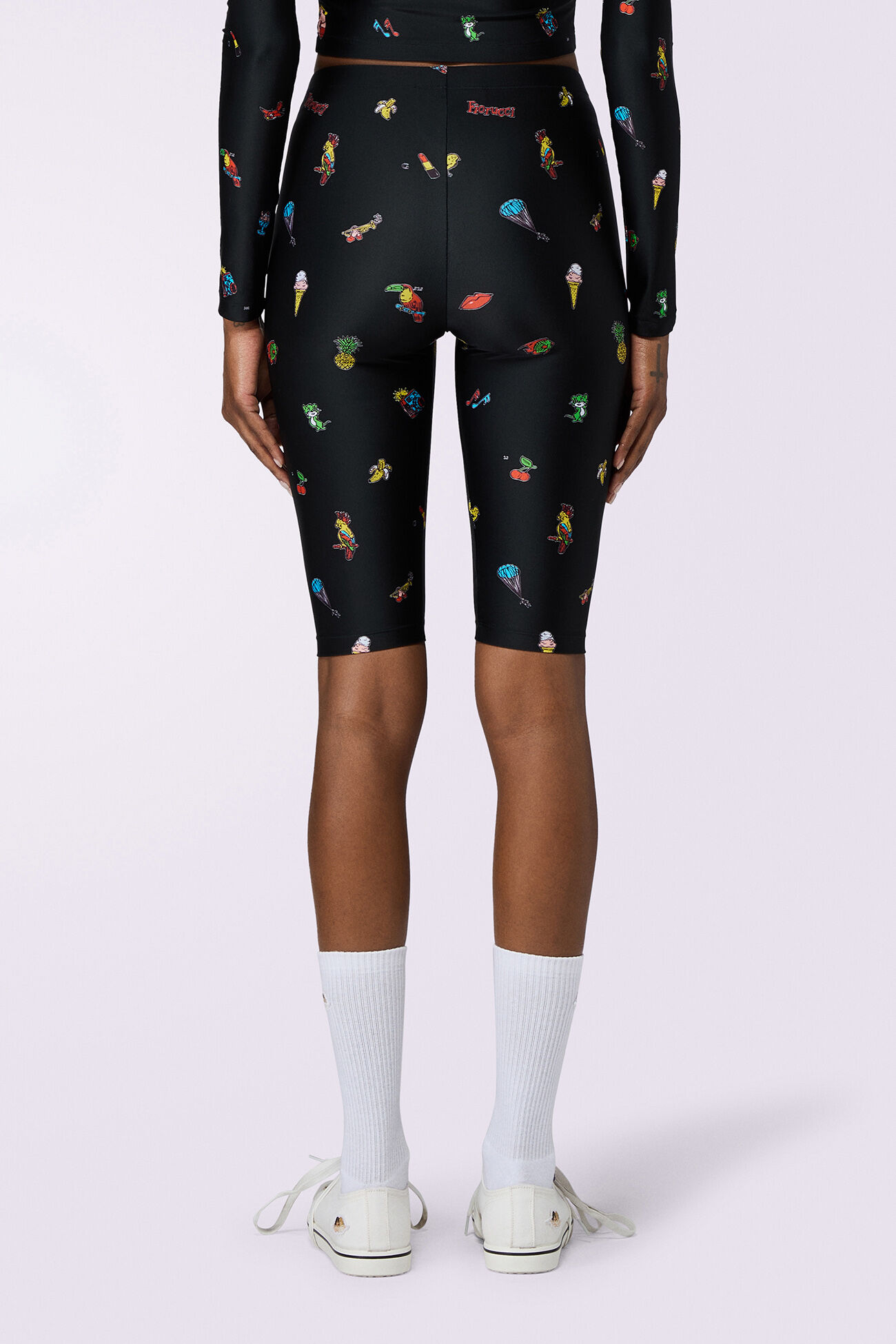 Toys Print Biker Shorts Black