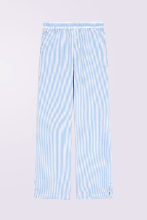 Unisex Logo Stripe Trousers Blue