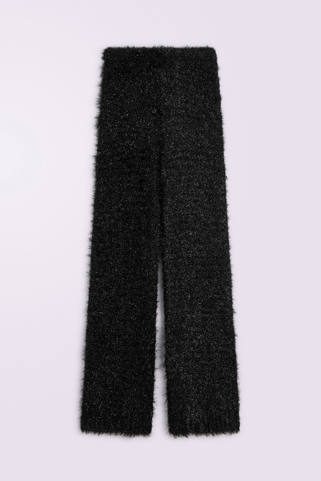 Unisex Metallic Knit Trousers Black