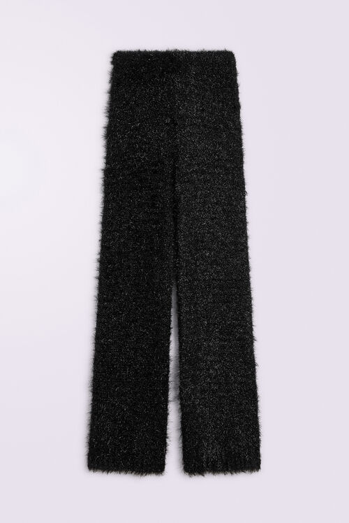 Unisex Metallic Knit Trousers Black