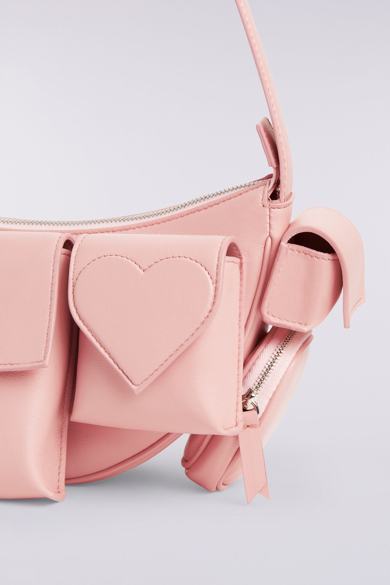 Super Pocket Leather Bag Pink