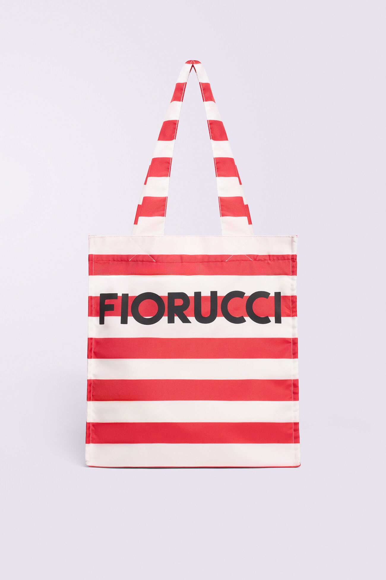 Stripe Logo Tote Bag Red