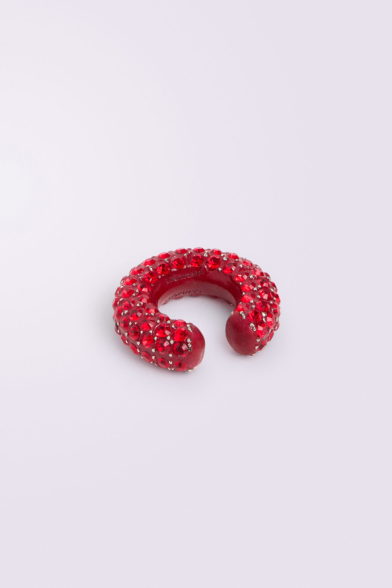 Crystal Ear Cuff Red