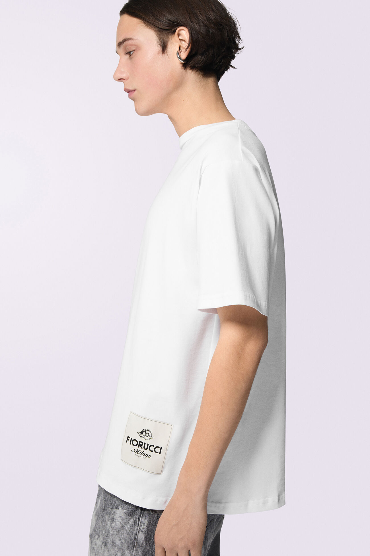 Unisex Logo Patch T-Shirt White