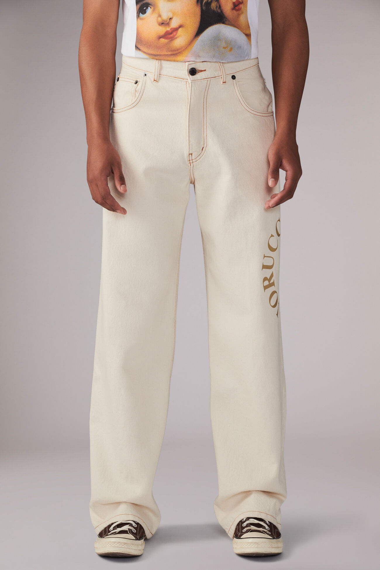 Milano Stamp Carpenter Jeans Cream