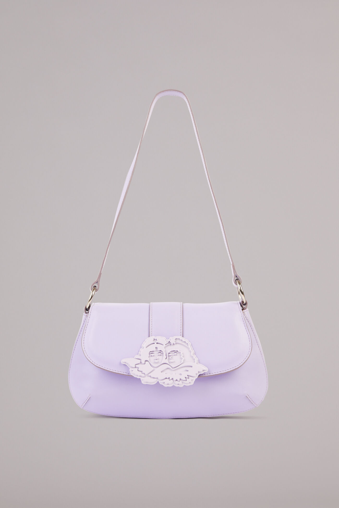 Angels Plaque Shoulder Bag Lilac