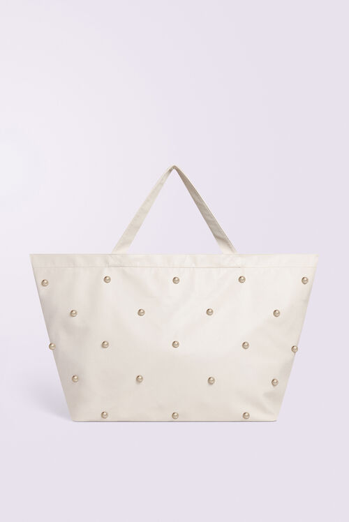 Stud Tote Bag Off White