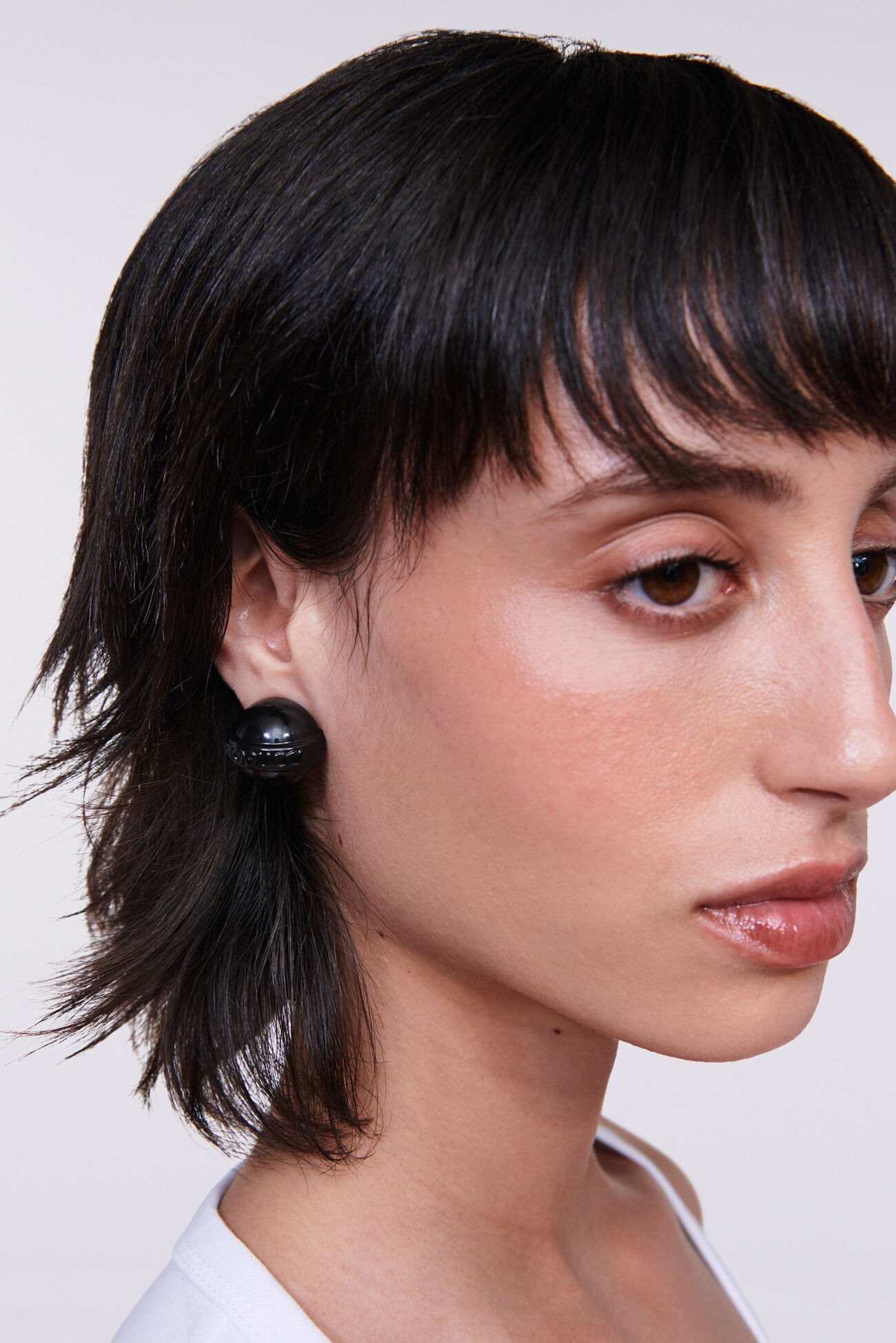 Mini Lollipop Earrings Black