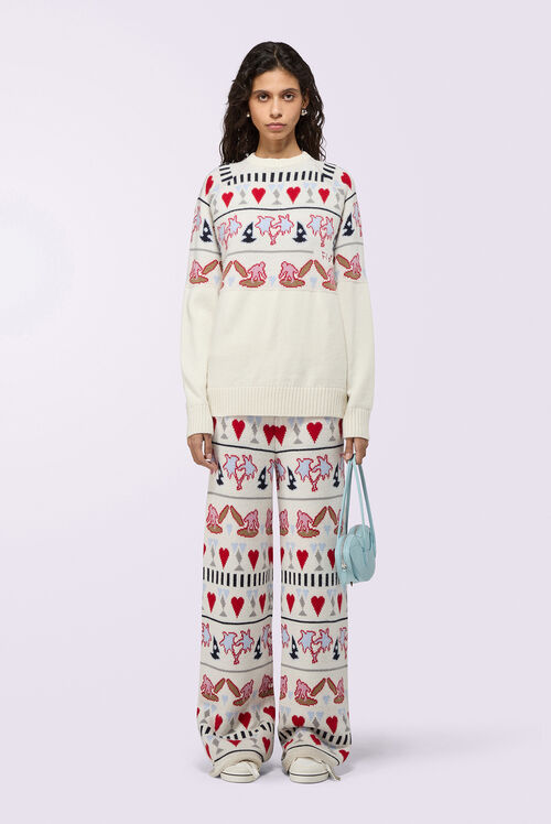 Tropical Fair Isle Jumper Cream