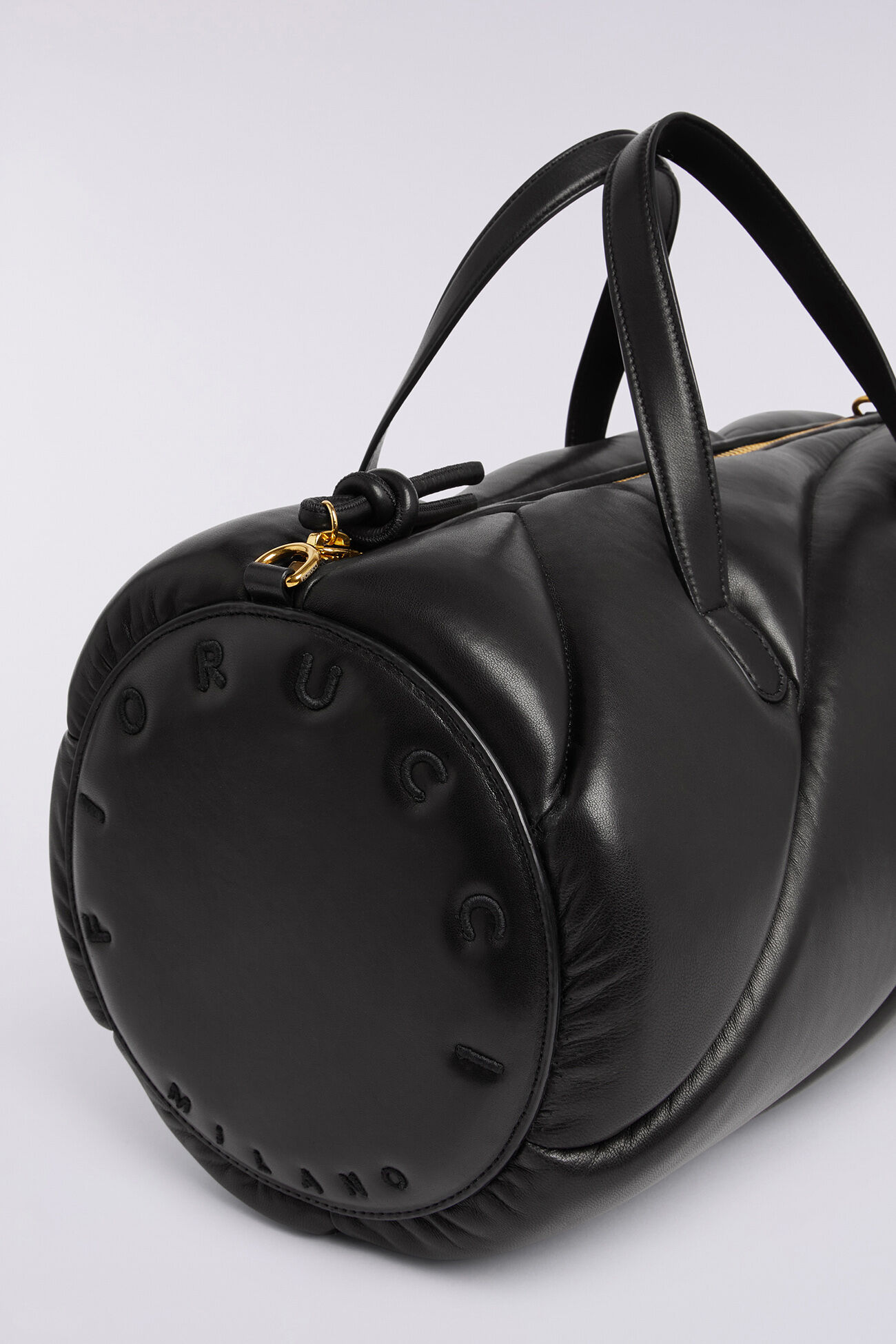 Mella Leather Duffle Bag Black
