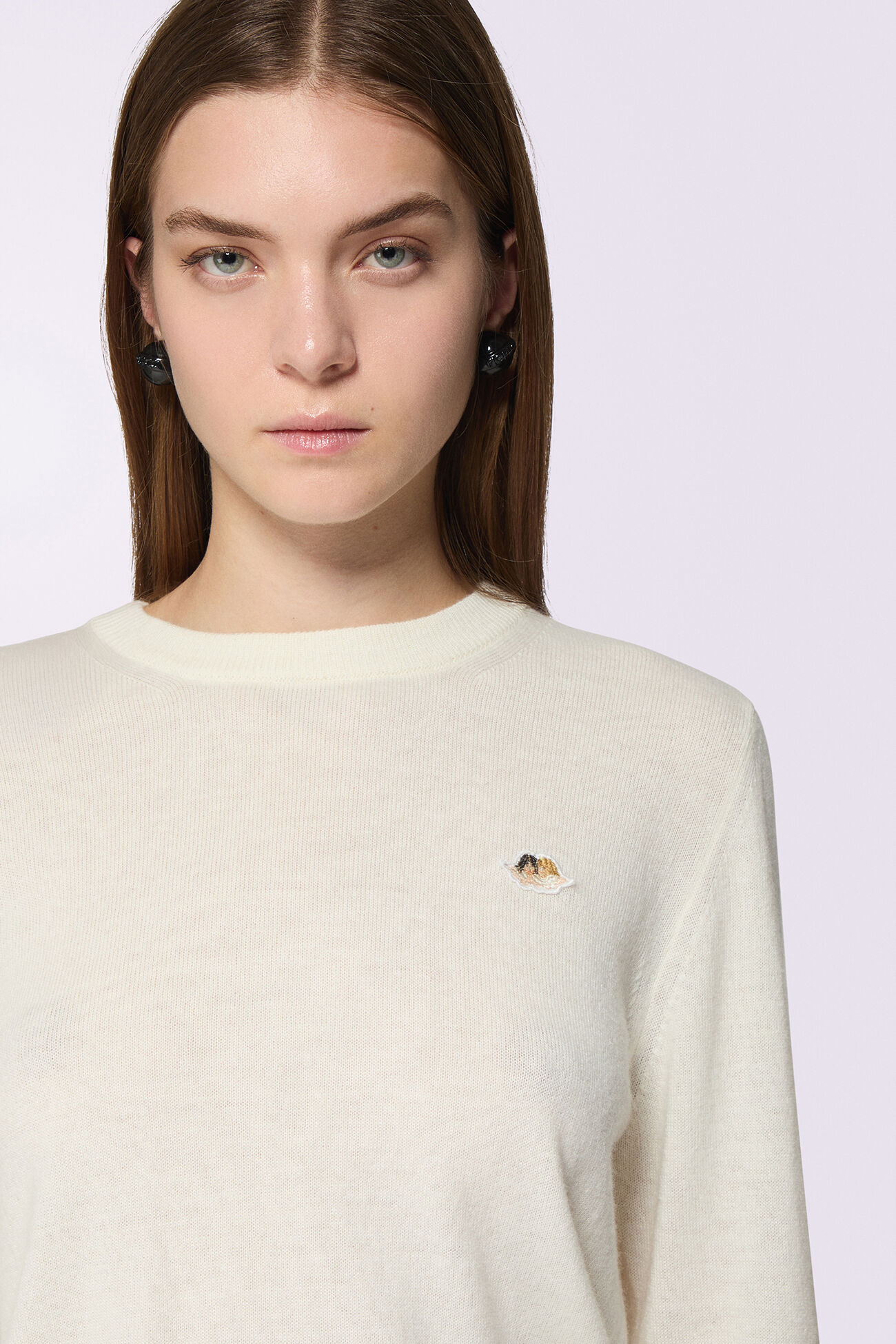 Unisex Angels Patch Knit Jumper Cream