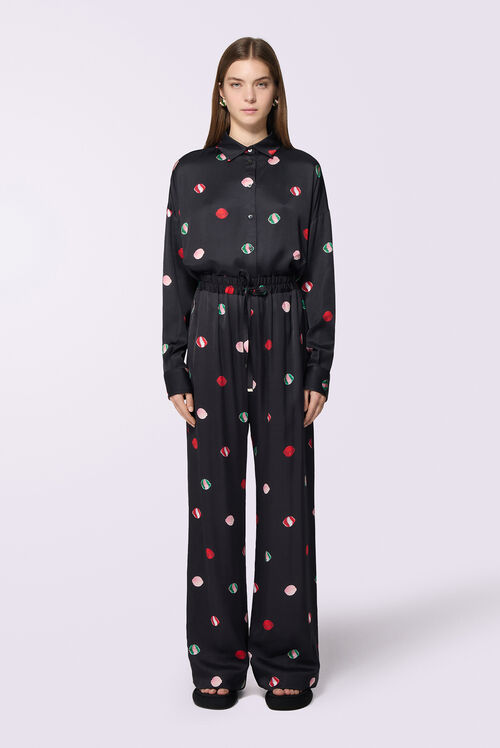 Lollipop Print Trousers Black