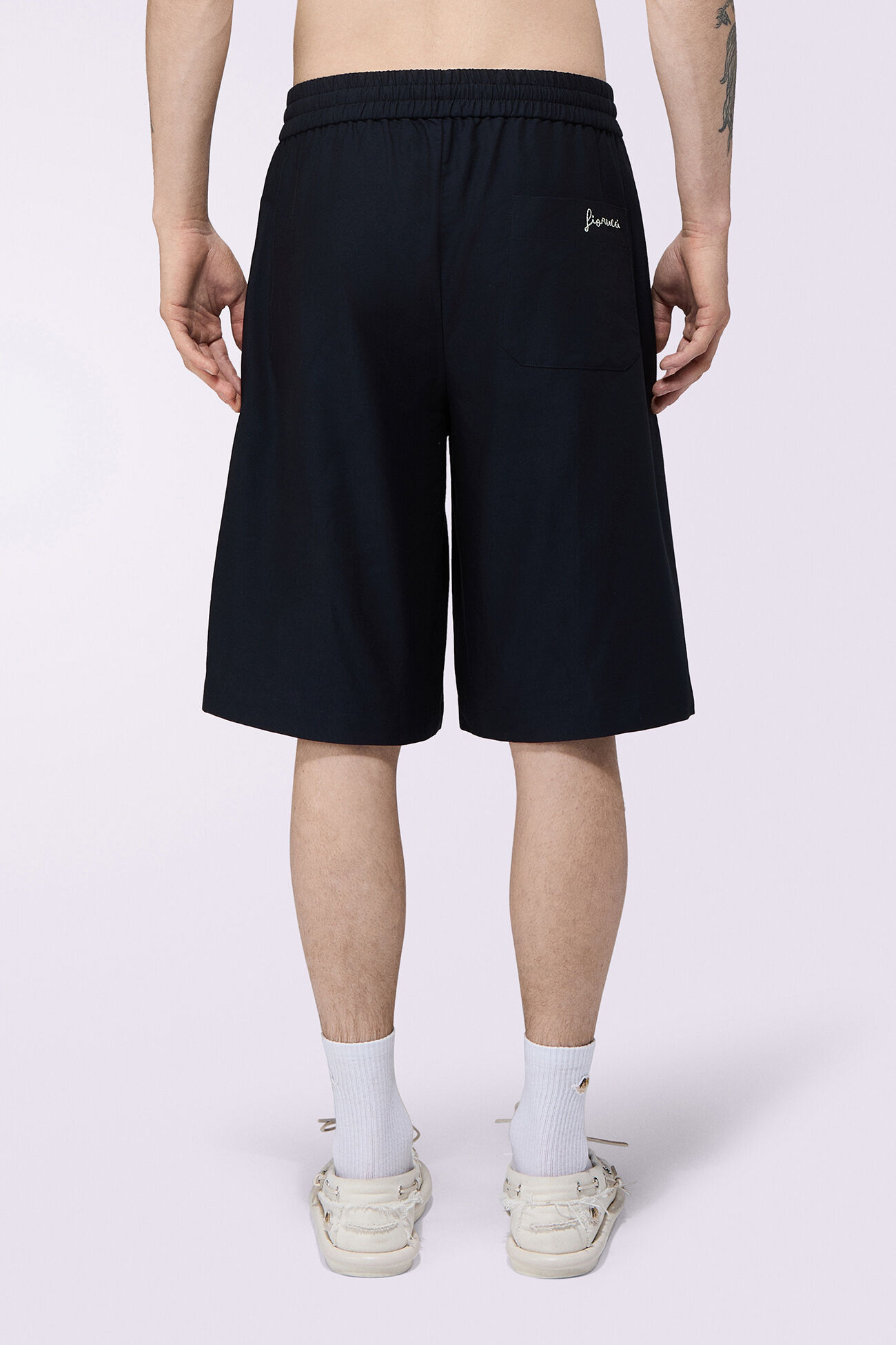 Embroidered Shorts Navy